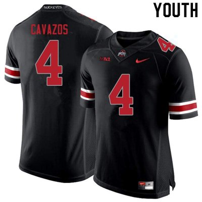 Youth Ohio State Buckeyes #4 Lejond Cavazos Blackout Nike NCAA College Football Jersey Sport KBV7144UH